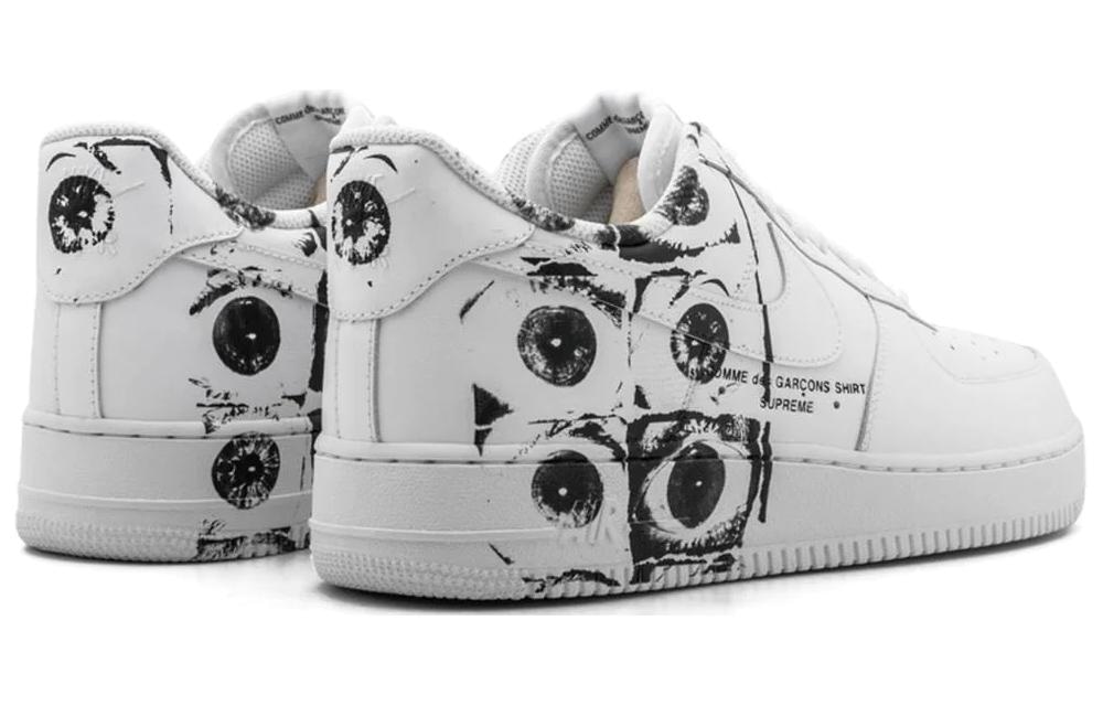 Nike CDG x Supreme x Nike Air Force 1 Low White Black — фото 8
