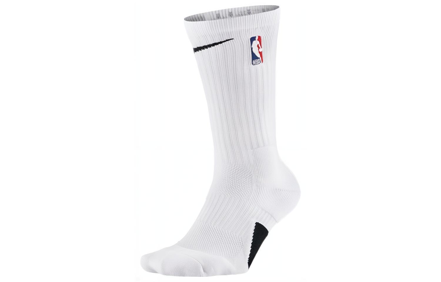 Nike NBA Elite Crew White Socks — фото 1