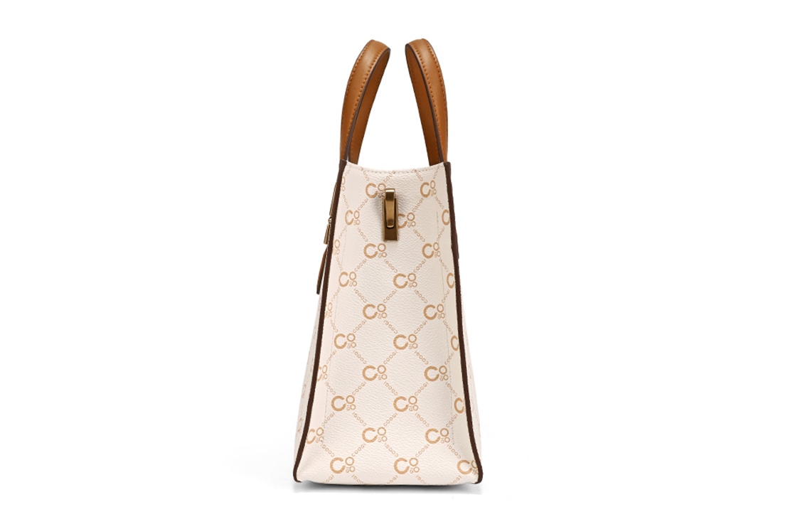 Coogi Logo Strap Shoulder Bag Medium Ivory Brown — фото 2