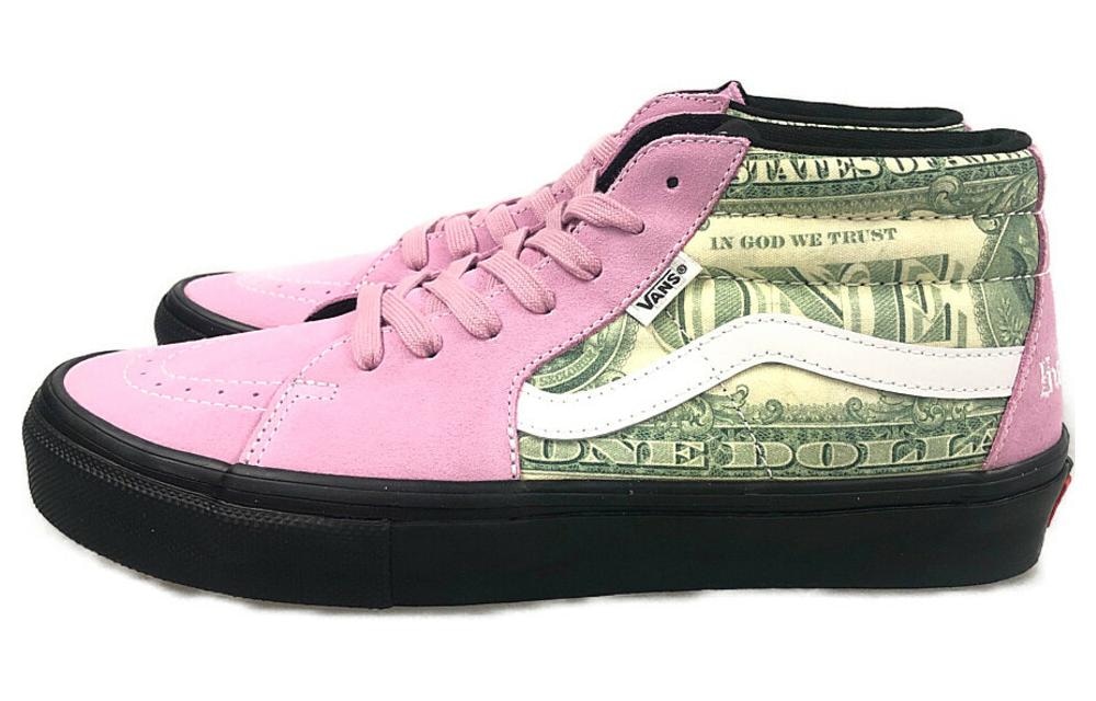 Vans Supreme x Vans Skate Grosso Mid Pink Green — фото 5