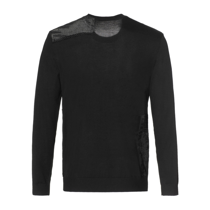 Andrew Mackenzie Solid Jacquard Crewneck Pullover — фото 1
