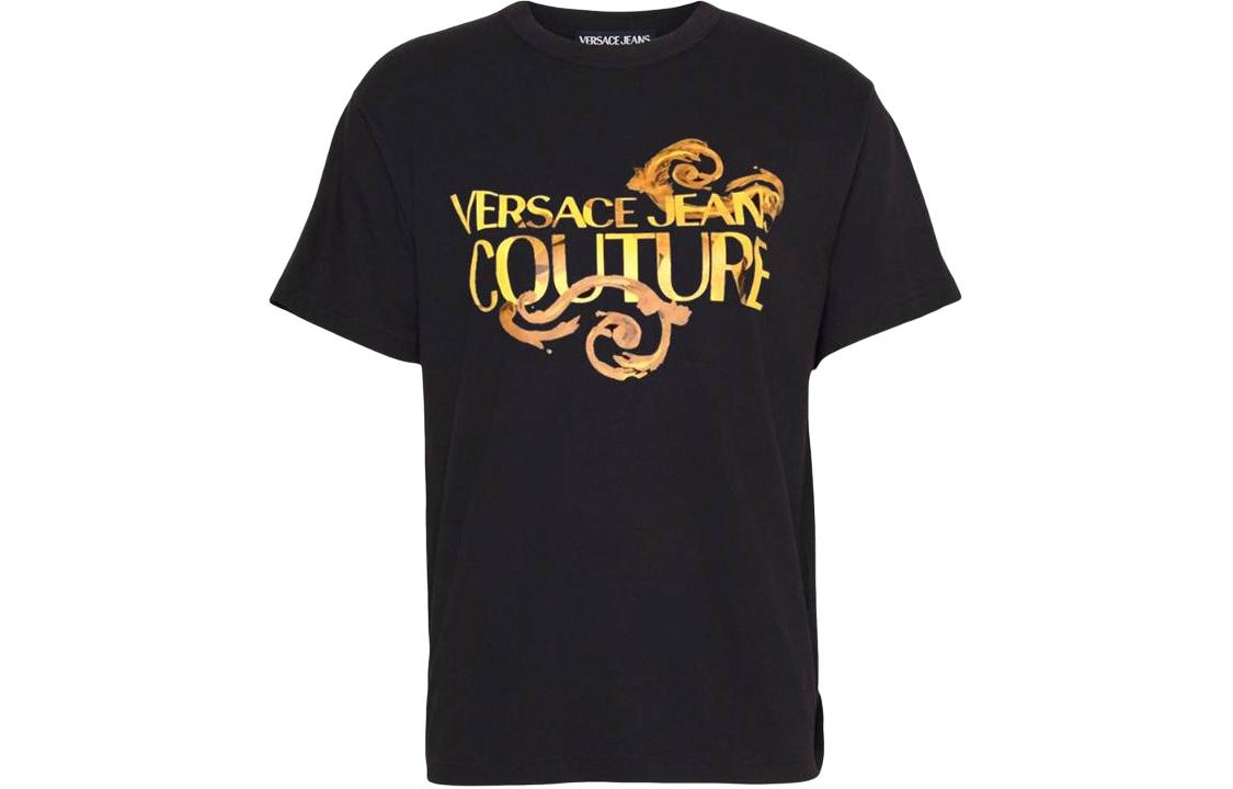Versace Jeans Couture Logo Print T-Shirt Black — фото 6