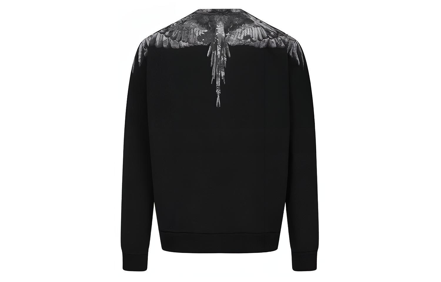 Marcelo Burlon County Of Milan Marcelo Burlon Wing Print Crewneck Sweatshirt Black — фото 1