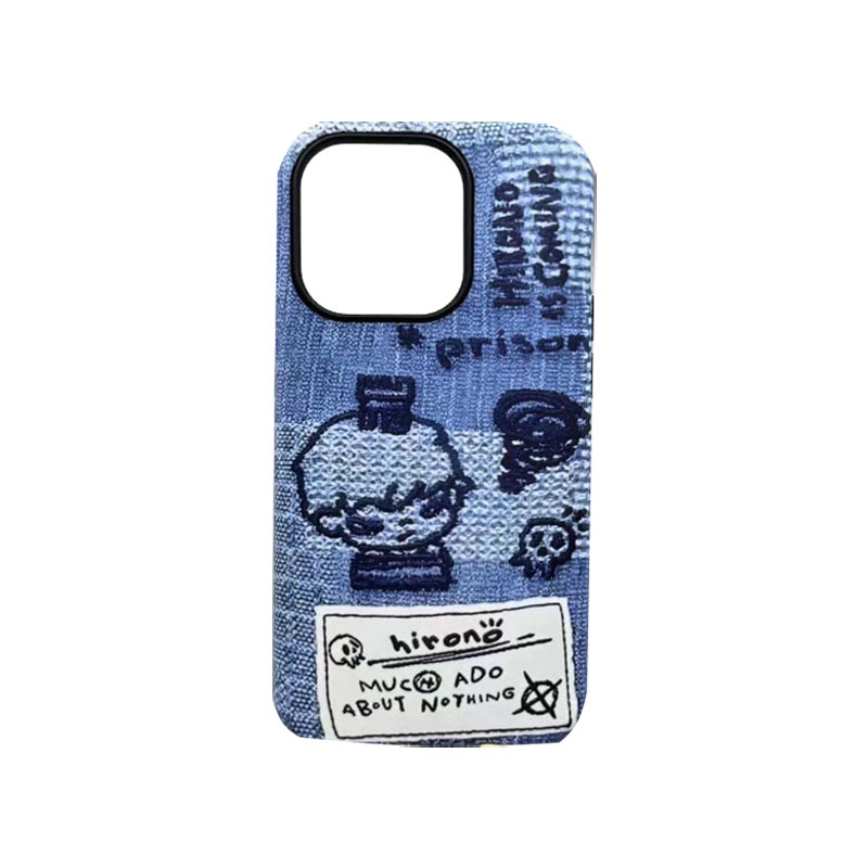 Pop Mart Hirono Ono Thinking Phone Case Denim
