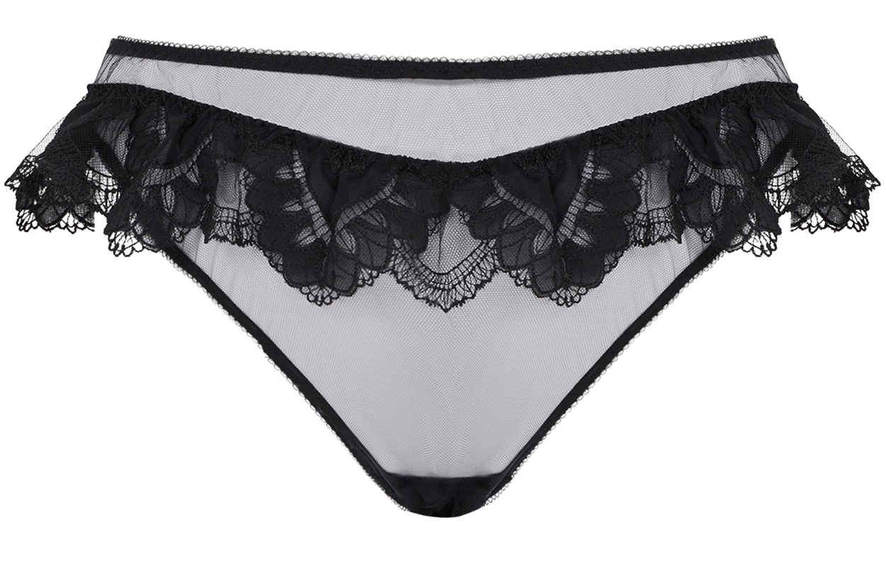 Agent Provocateur ALYSIA Thin Lace Low Waist Triangle Panties Black — фото 2