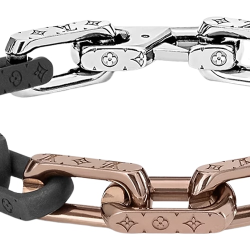 Louis Vuitton Monogram Stainless Steel Bracelet Silver — фото 3
