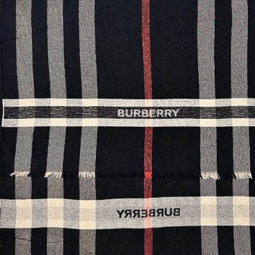 Burberry Striped Wool Scarf Black — фото 2