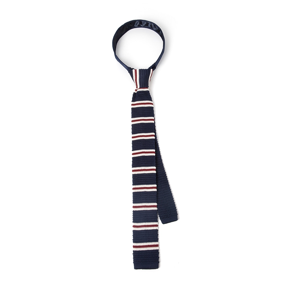 白卷BAIJUAN 白卷 时尚休闲条纹针织 领带 男款