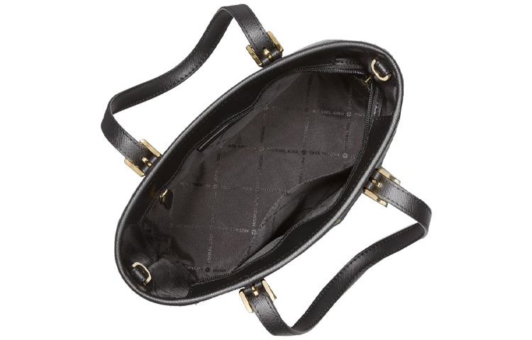 Michael Kors Jet Set Mini Tote Black White — фото 2