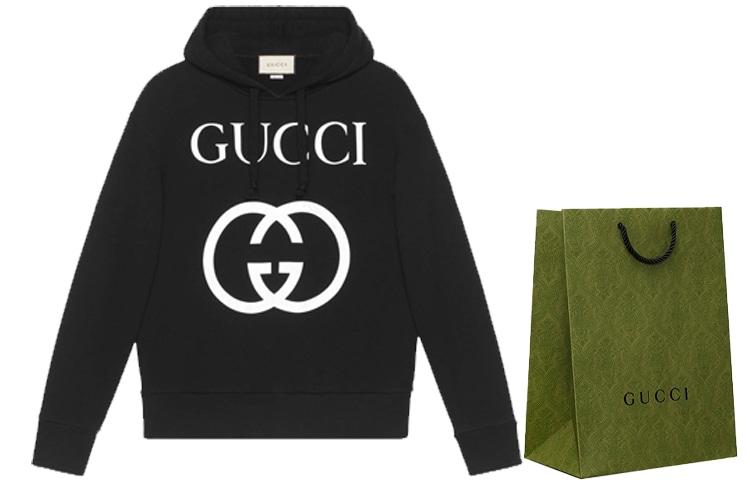 Gucci Logo Hoodie Black — фото 2