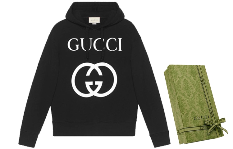 Gucci Logo Hoodie Black — фото 3