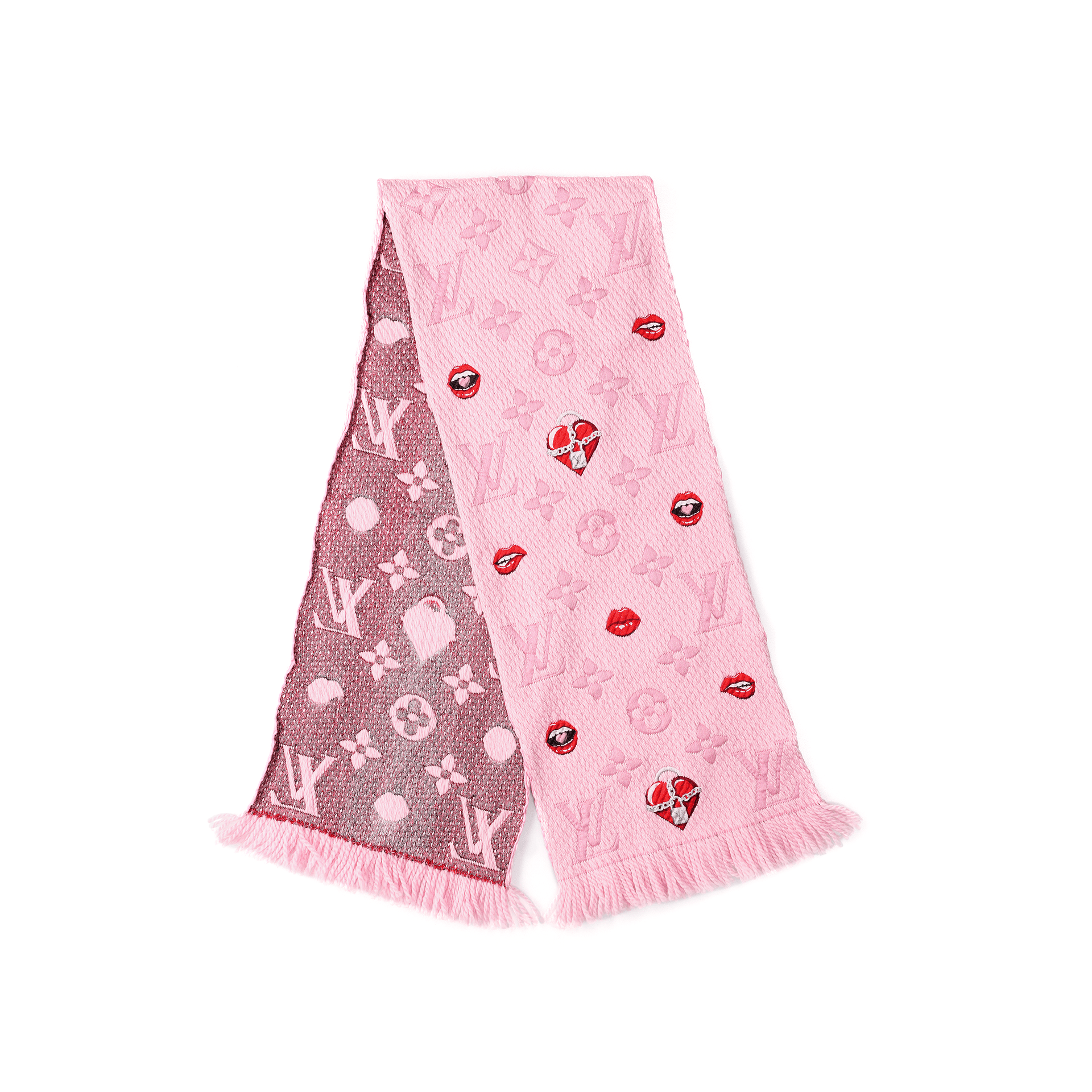 Louis Vuitton Logomania Lucky Monogram Scarf Pink