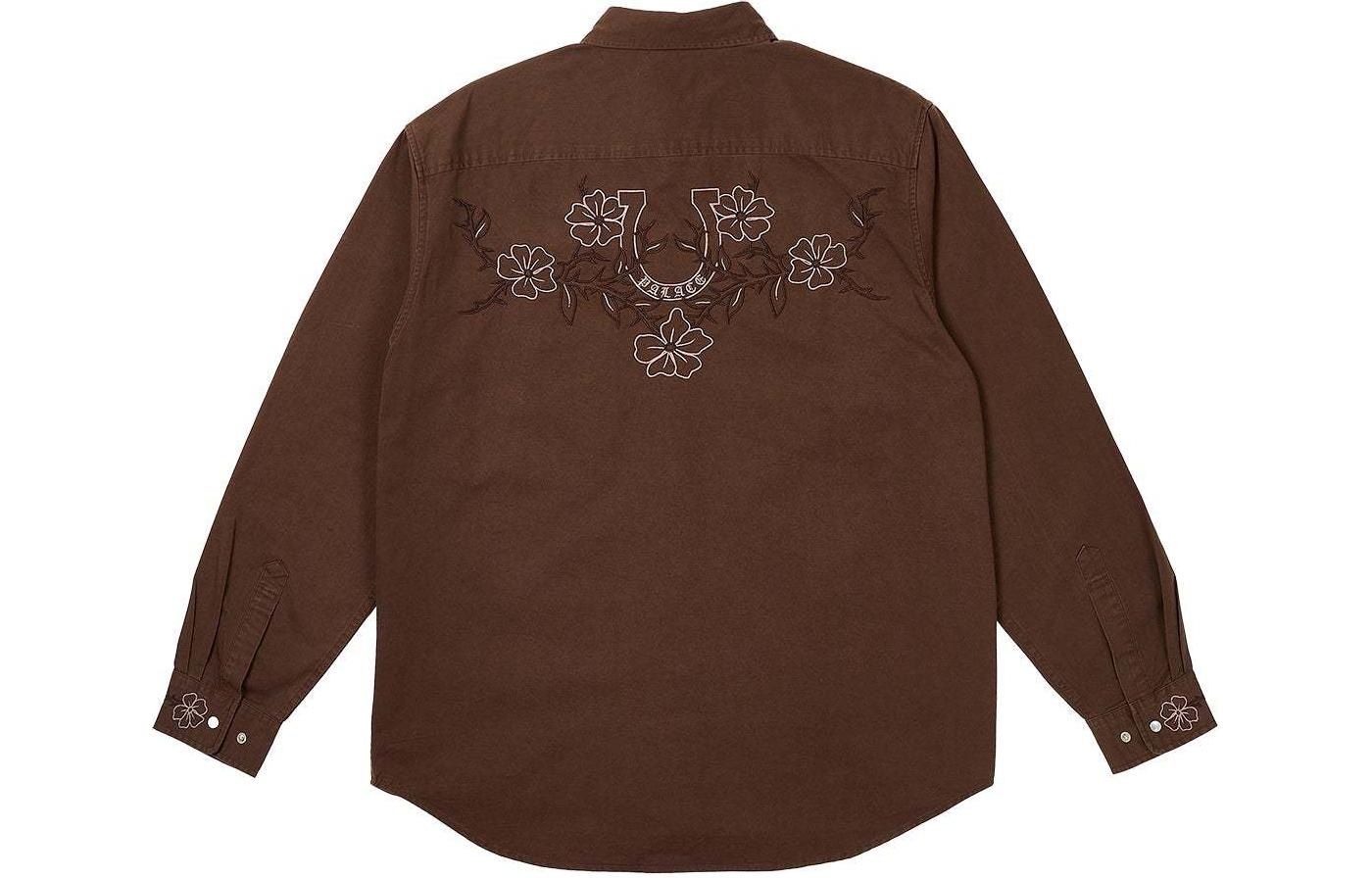 Palace SS24 FLEXUS SHIRT NICE BROWN — фото 1