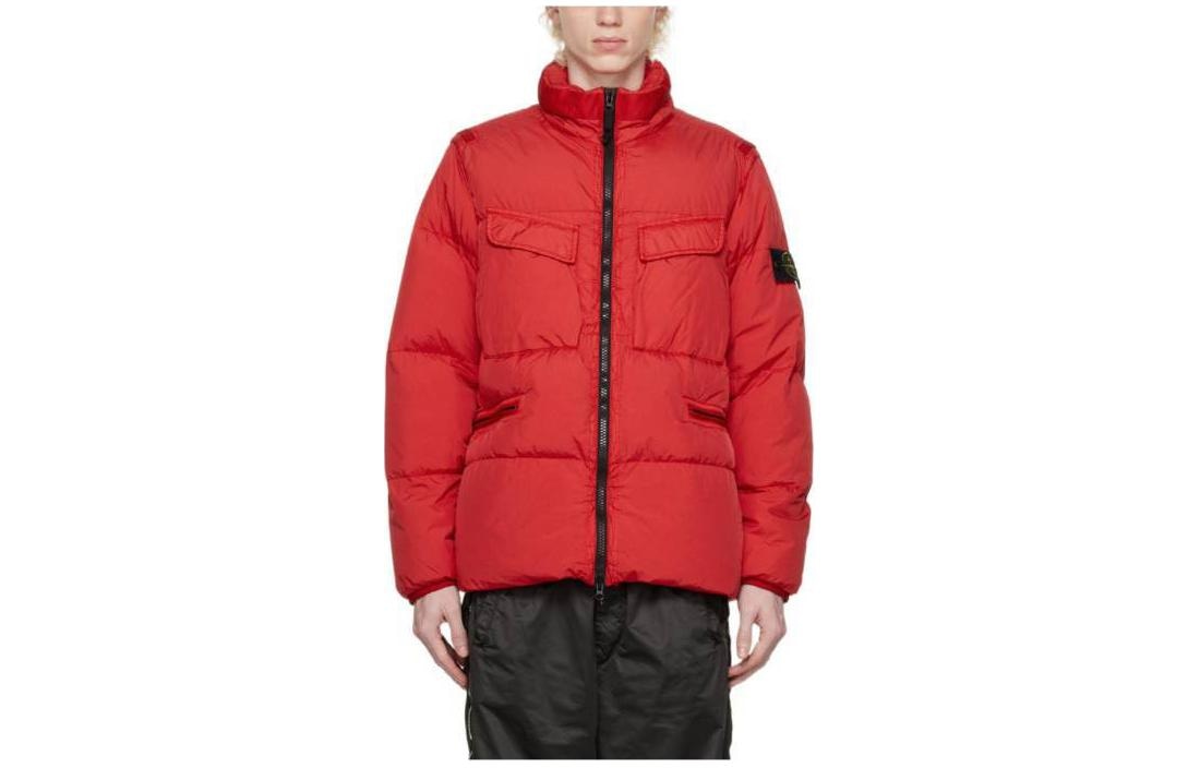 Stone Island Logo Puffer Jacket Red — фото 1