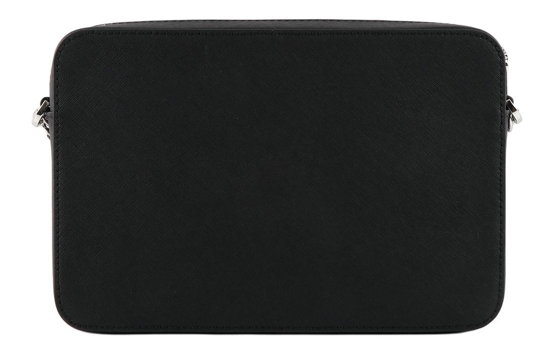 Michael Kors Jet Set Chain Logo Leather Shoulder Bag Large Black — фото 4