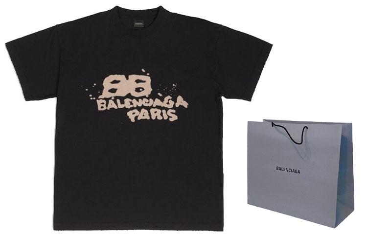 Balenciaga SS23 Hand Drawn Bb Icon LogoT — фото 4