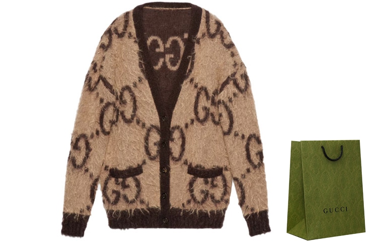Gucci Logo Jacquard Cardigan — фото 6