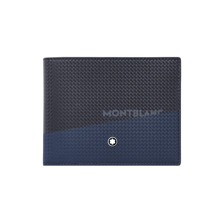 MONTBLANC/万宝龙 Montblanc Sartorial 2.0 Short Leather Wallet Blue Black