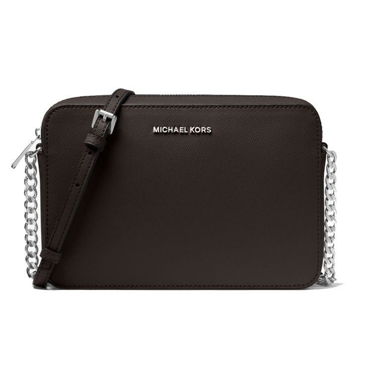 Сумка Michael Kors Jet Set Chain Logo Leather Shoulder Bag Large Black