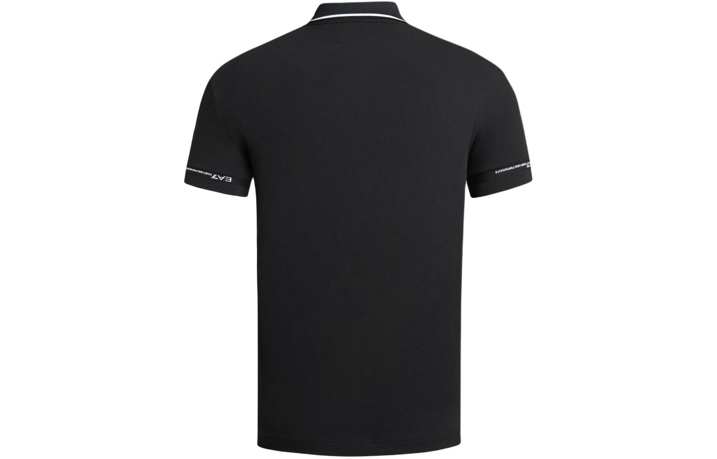Emporio Armani EA7 SS24 Polo Shirt Black — фото 1