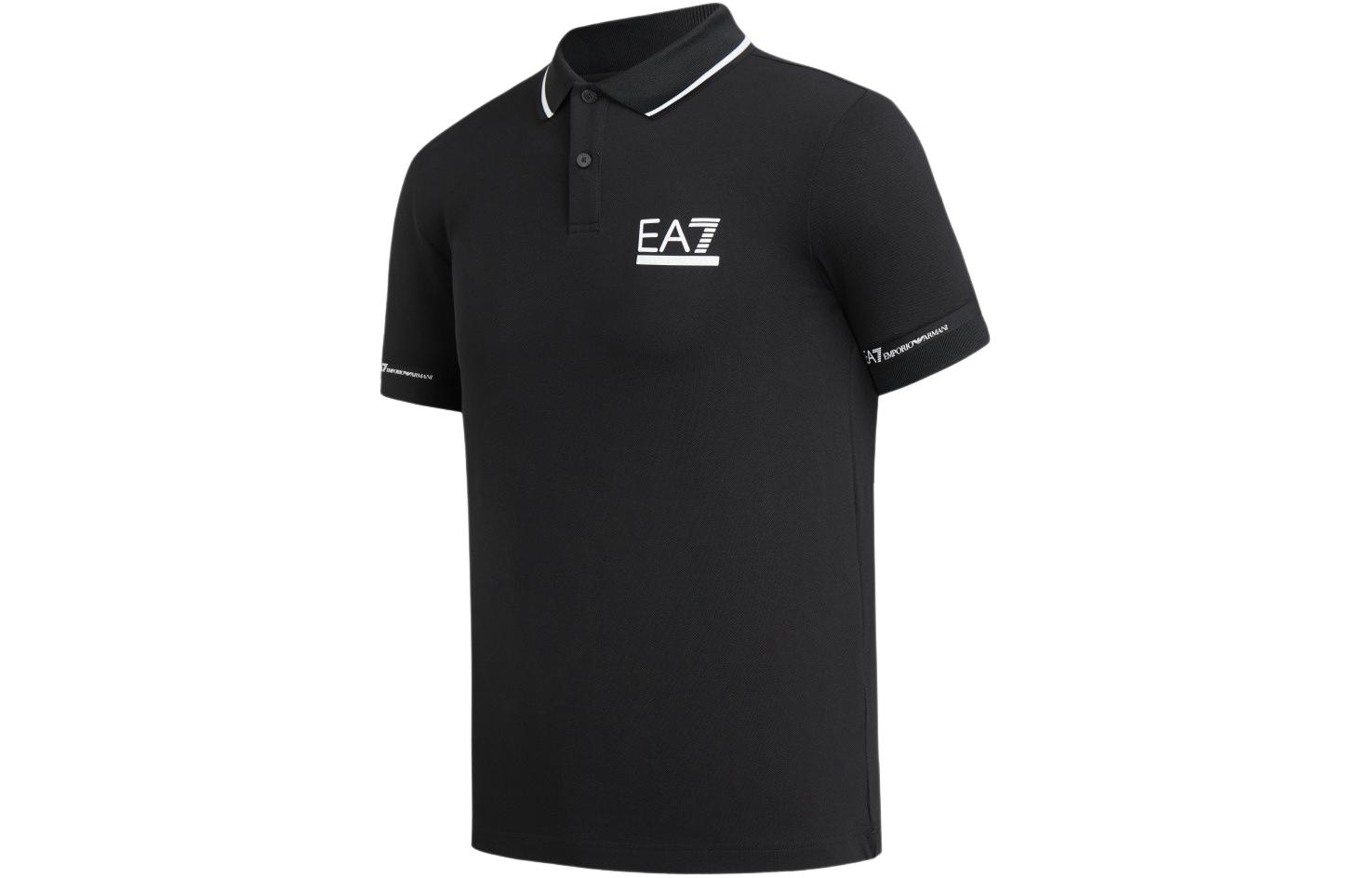 Emporio Armani EA7 SS24 Polo Shirt Black — фото 2