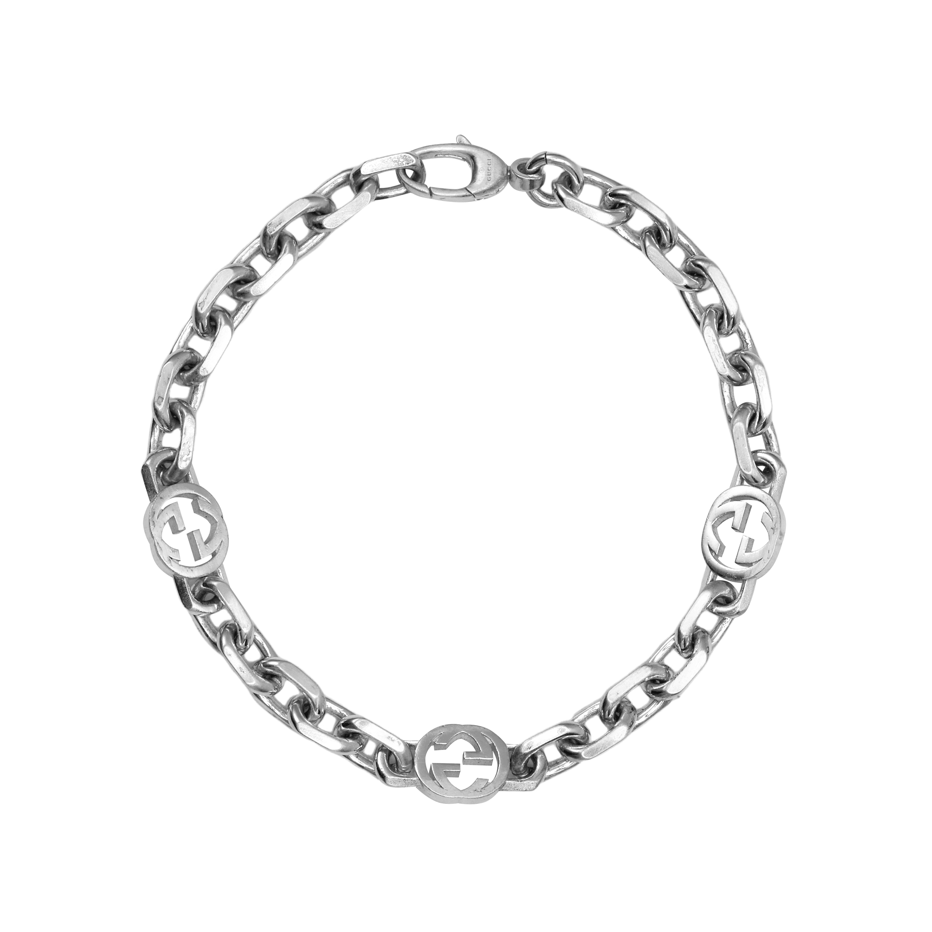 GUCCI/古驰 Gucci Interlocking G Cuban Chain Bracelet