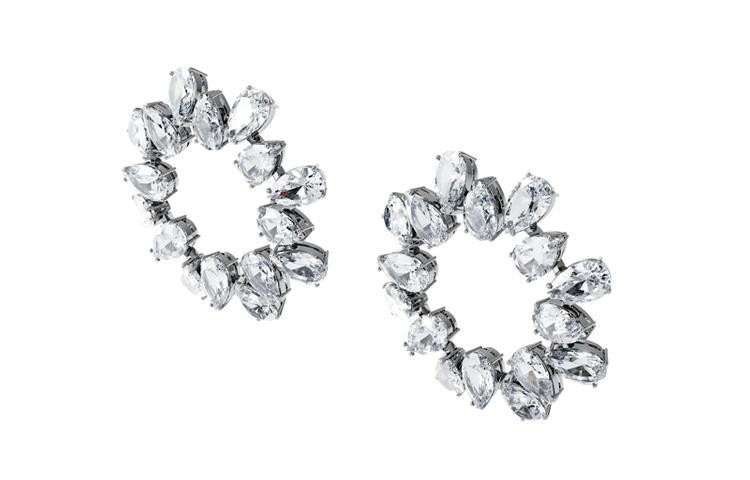 Swarovski Millenia Hoop Earrings Silver — фото 4