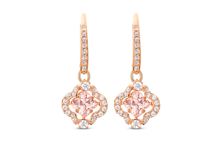 Swarovski Four Leaf Clover Rose Gold Earrings