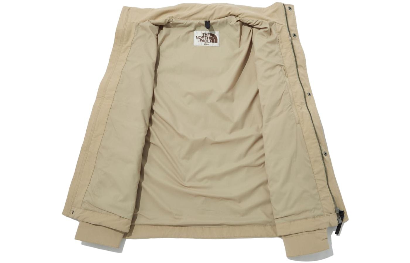 The North Face Logo Windbreaker Jacket Khaki — фото 2
