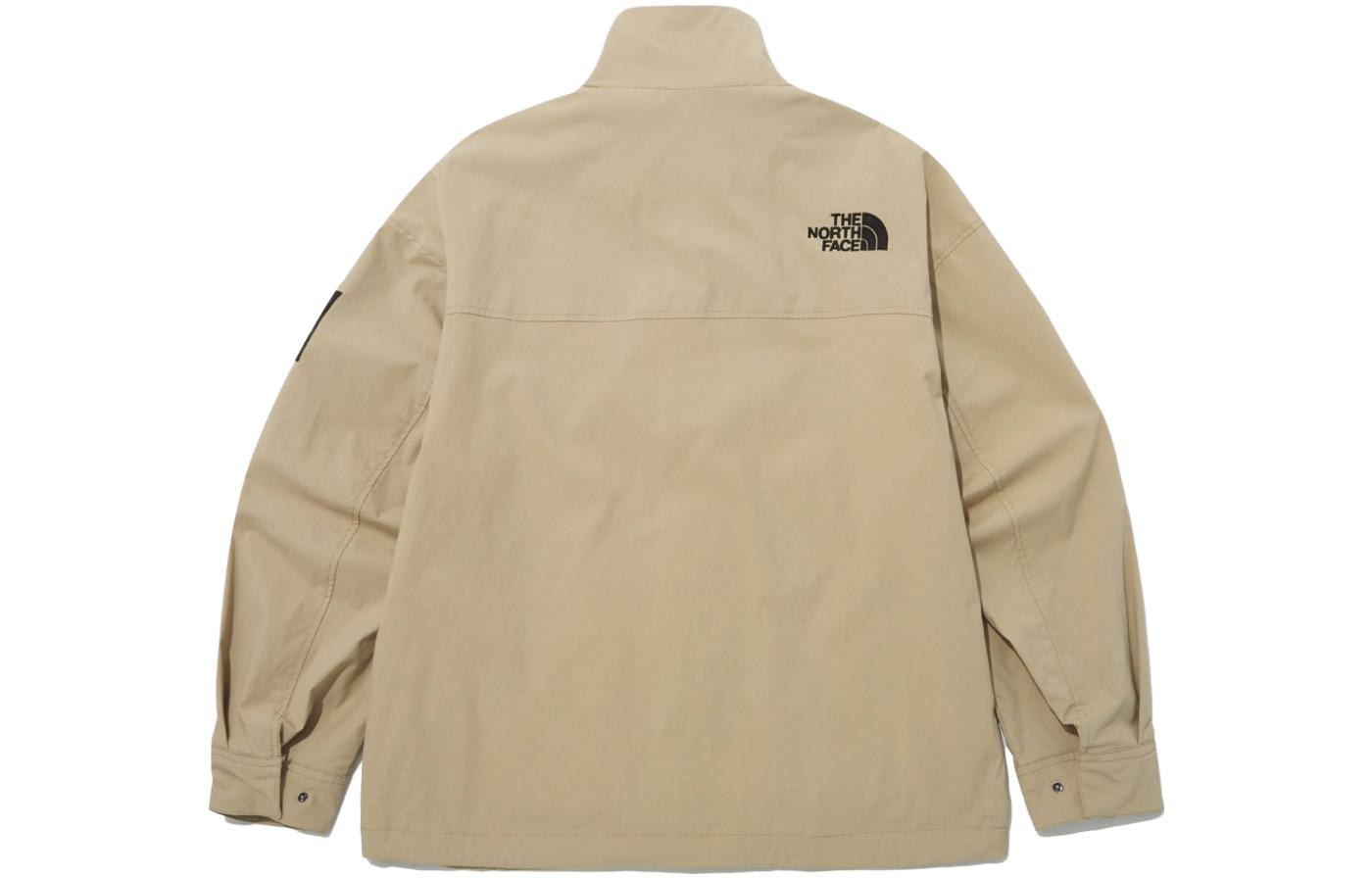 The North Face Logo Windbreaker Jacket Khaki — фото 1