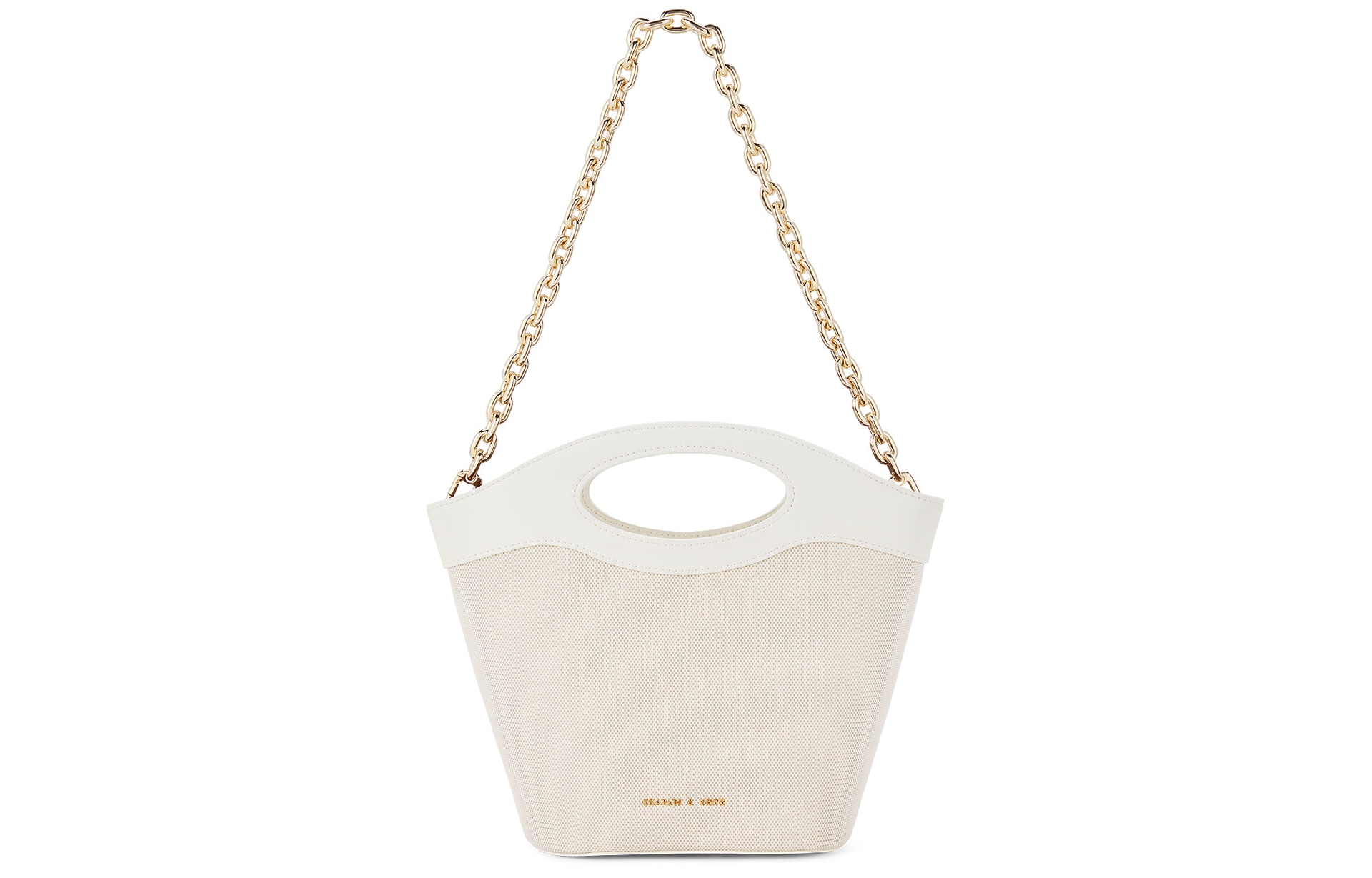 CHARLES&KEITH Charles & Keith Quilted Bucket Bag Cream