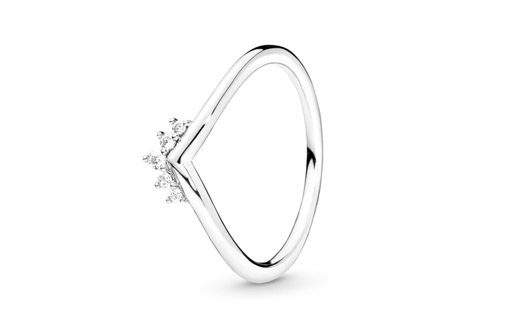 Pandora/潘多拉 Pandora Crown Wishbone 925 Silver Ring