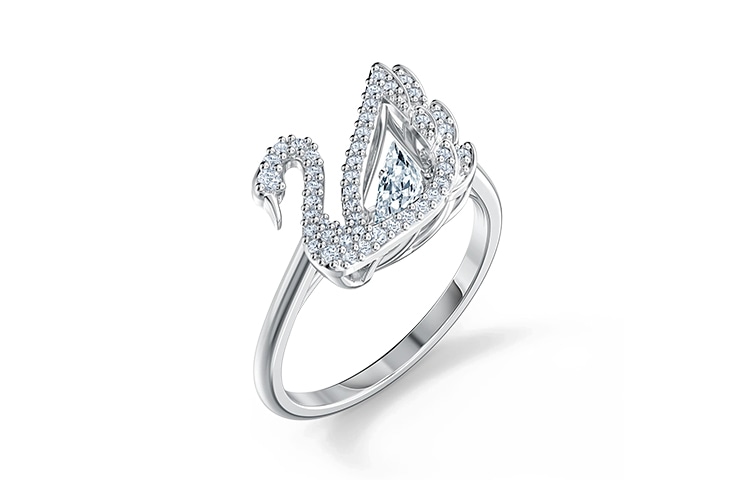 Swarovski Dancing Swan Ring White — фото 1