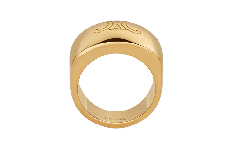 CELINE Triomphe Bold Ring Gold Brass