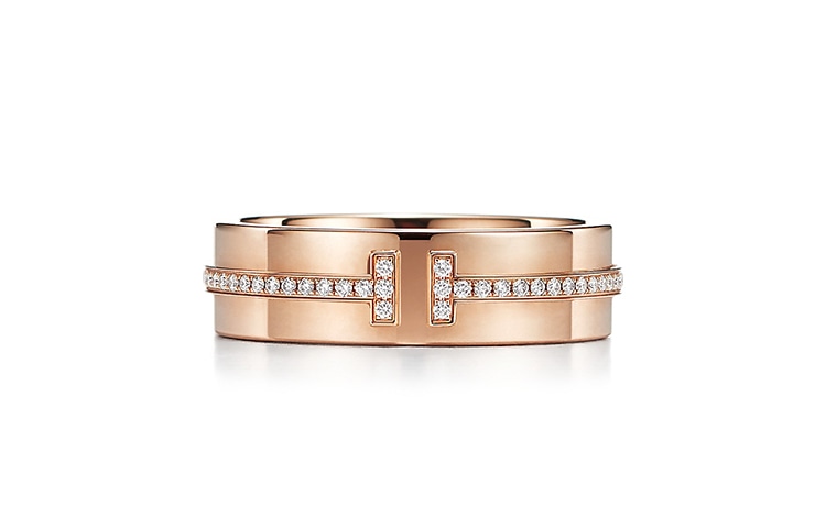 TIFFANY & CO./蒂芙尼 Tiffany & Co. T Series Diamond 18K Rose Gold Ring