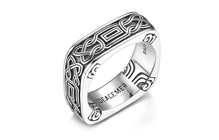 IDEAGEMER Celtic Knot Ring
