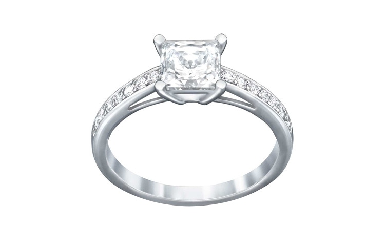 Swarovski Silver Square Ring