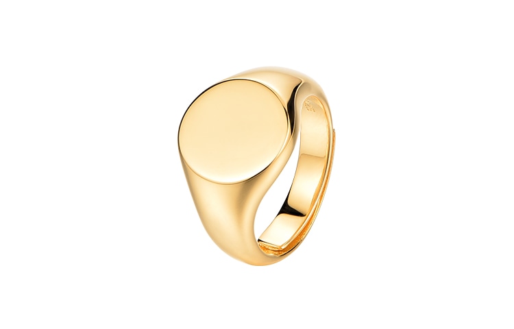IDEAGEMER Gentleman Ring 925 Silver Adjustable