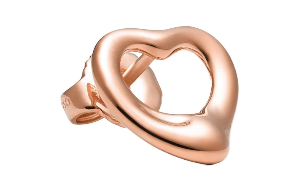 Tiffany & Co. Elsa Peretti Open Heart 18K Rose Gold Earrings — фото 2
