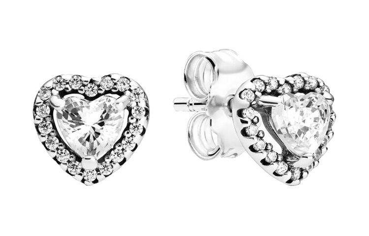 Pandora/潘多拉 Pandora Shining Elegant Heart Stud Earrings