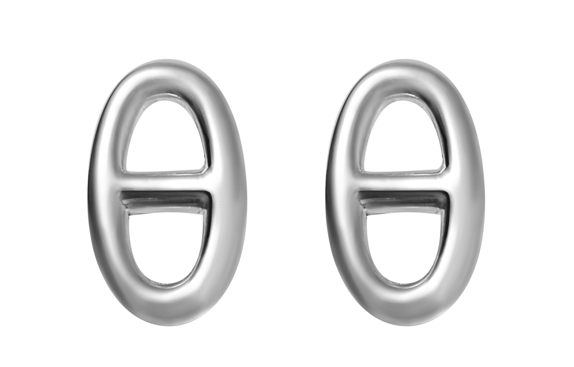 HERMES/爱马仕 Hermes Silver Earrings