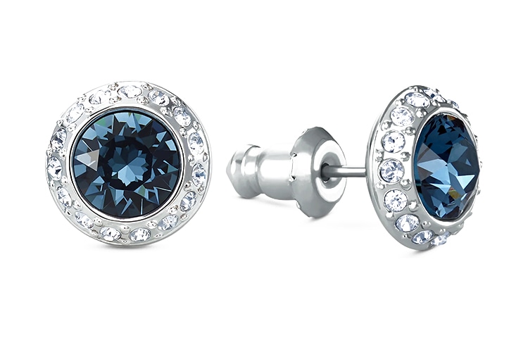 Swarovski Angelic Rhodium Earrings Blue — фото 1