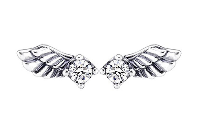 Pandora/潘多拉 Pandora Angel Wings 925 Silver Earrings