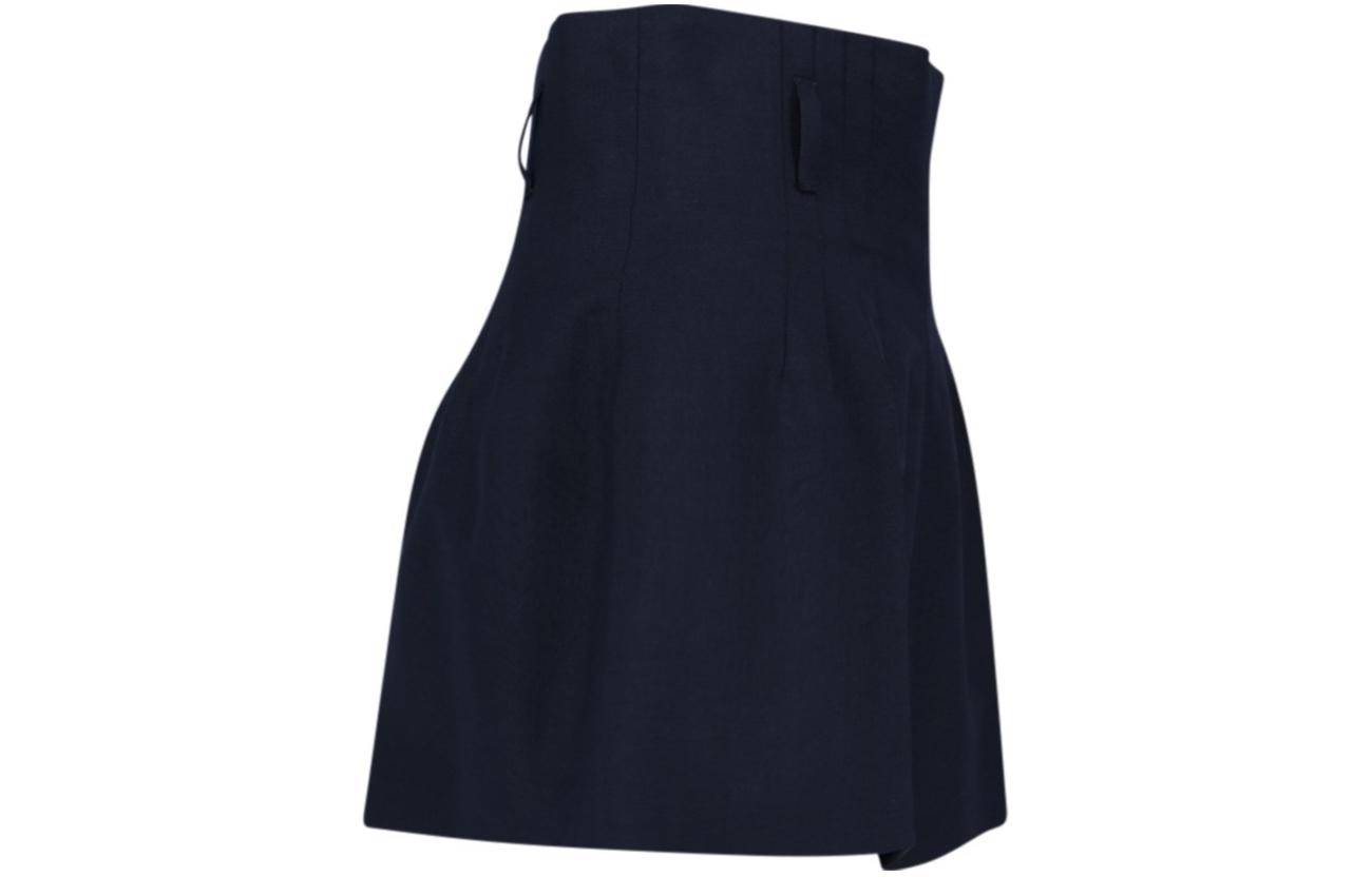 Prada SS24 High Waist Side Zipper Shorts Navy Blue — фото 2