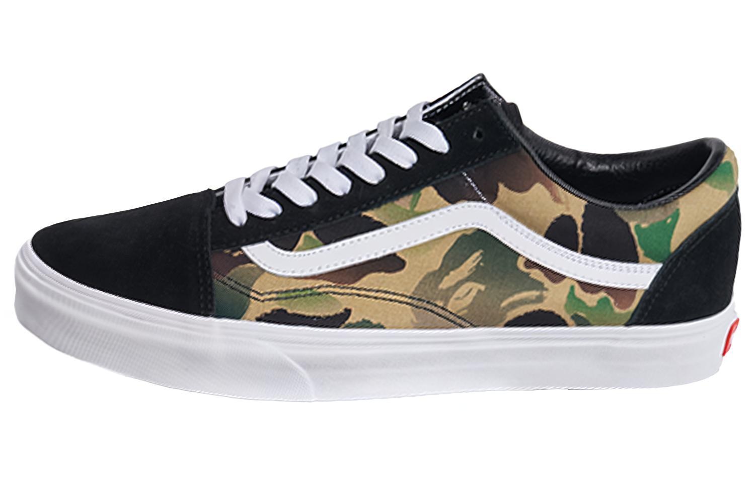 Vans A BATHING APE x Vans Old Skool Low Black Camo — фото 5