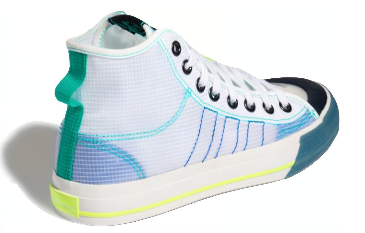 Adidas Nizza Hi RF White Blue — фото 9
