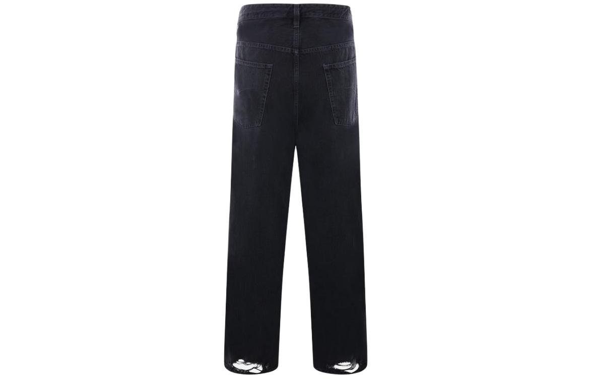 Balenciaga Loose Fit Straight Leg Jeans Black — фото 10