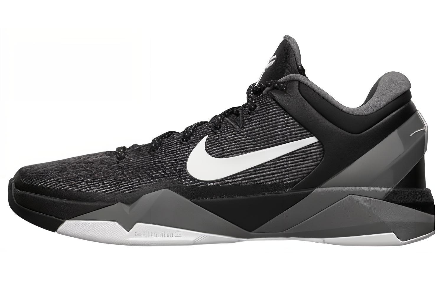 Nike Zoom Kobe 7 Black White Wolf Grey — фото 5