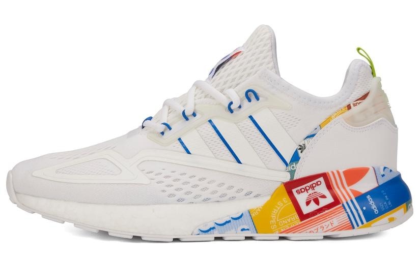 adidas originals adidas ZX 2K Boost White Blue Orange — фото 7