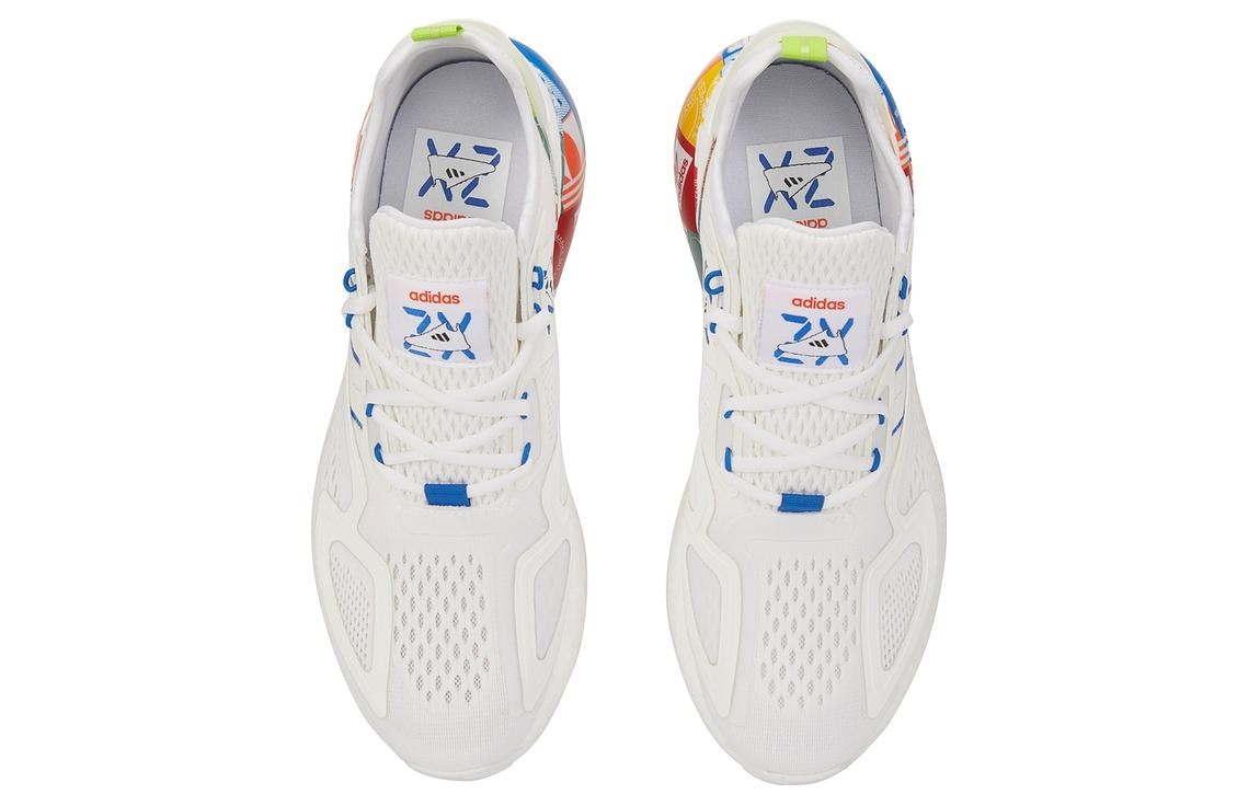adidas originals adidas ZX 2K Boost White Blue Orange — фото 11